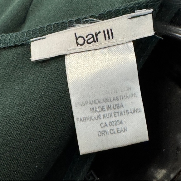 Bar III Green Fit & Flare Dress | Sleeveless Zip Back M - Picture 4 of 6
